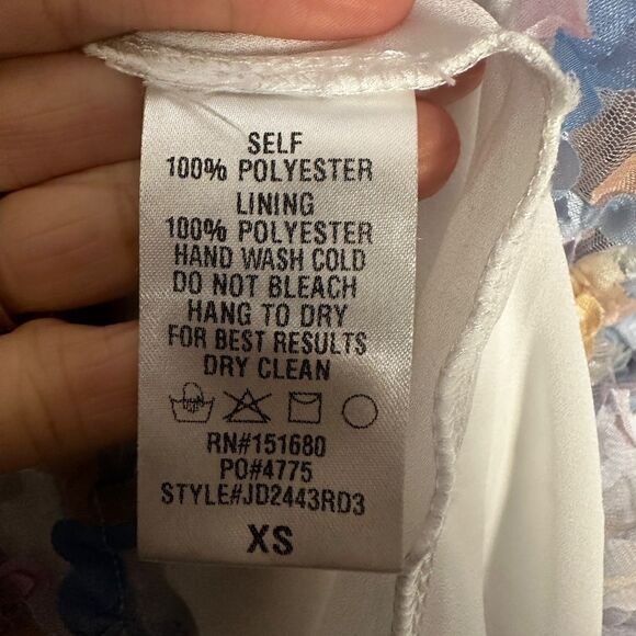 Storia Floral Pastel Flower Ombré Party Babydoll Square Neckline Dress - Picture 10 of 12